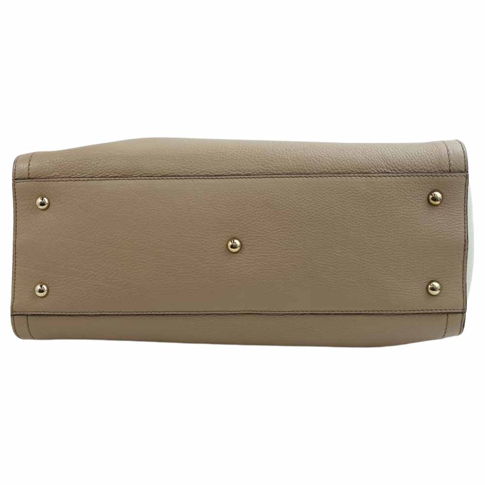 Furla フルラ 2WAY ショルダー ハンド バッグ ベージュ系 ホワイト系【中古】
