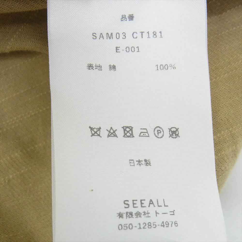シーオール 20SS SAM03 CT181 OVERSIZED DUSTER COAT オーバーサイズ ダスター コート ジャケット ベージュ系 46【中古】