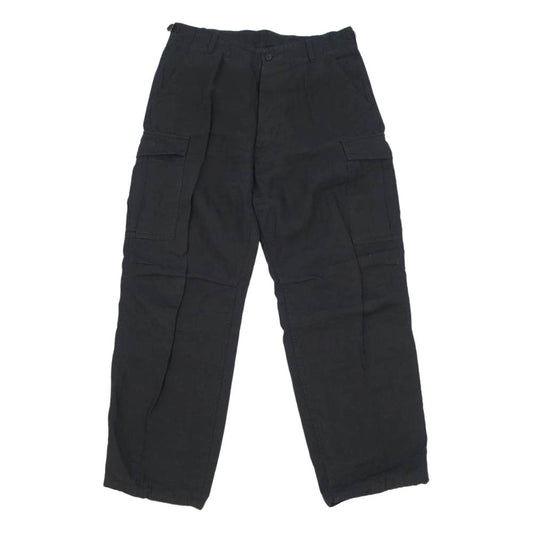 COMOLI コモリ 21SS T01-03014 リネン B.D.U カーゴ パンツ ブラック系 2【中古】