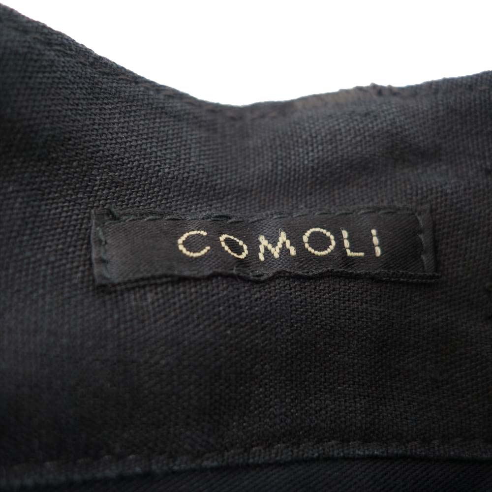 COMOLI コモリ 21SS T01-03014 リネン B.D.U カーゴ パンツ ブラック系 2【中古】
