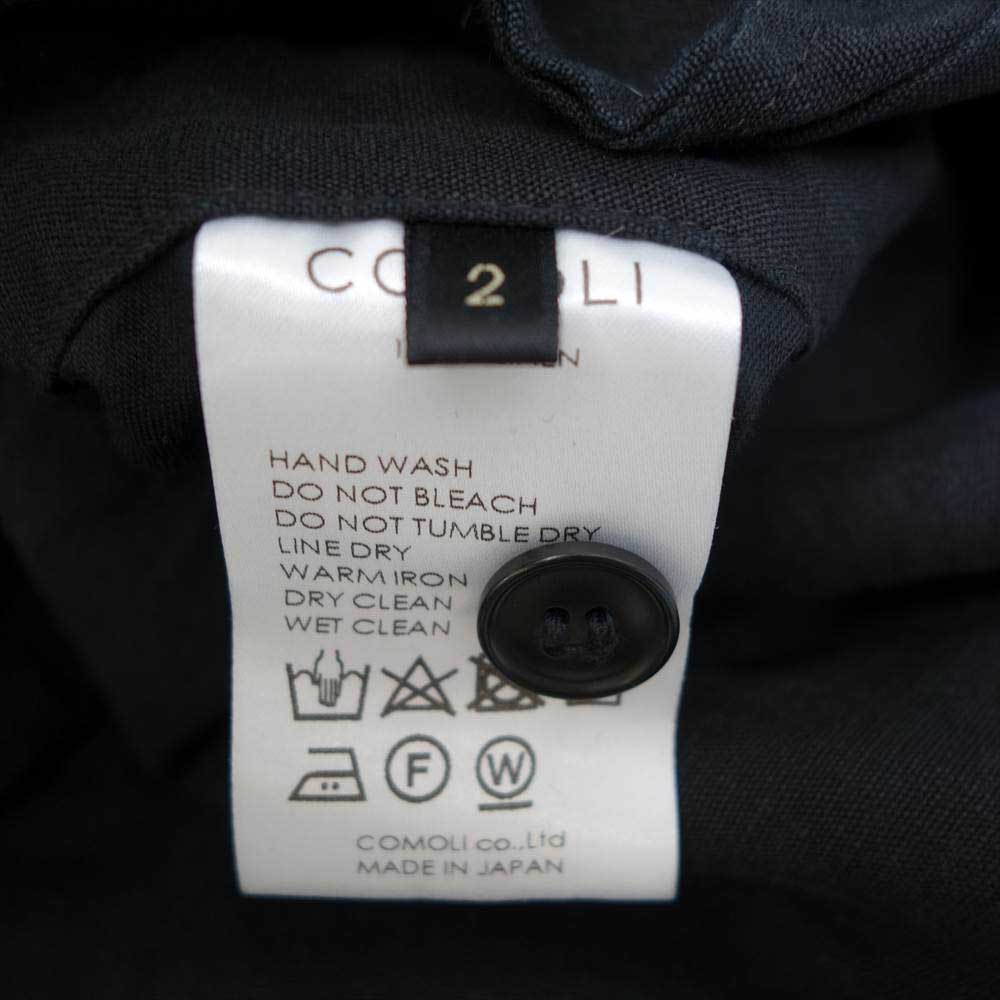 COMOLI コモリ 21SS T01-03014 リネン B.D.U カーゴ パンツ ブラック系 2【中古】