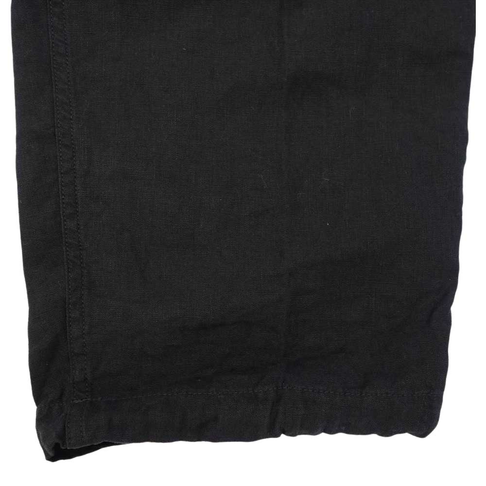 COMOLI コモリ 21SS T01-03014 リネン B.D.U カーゴ パンツ ブラック系 2【中古】