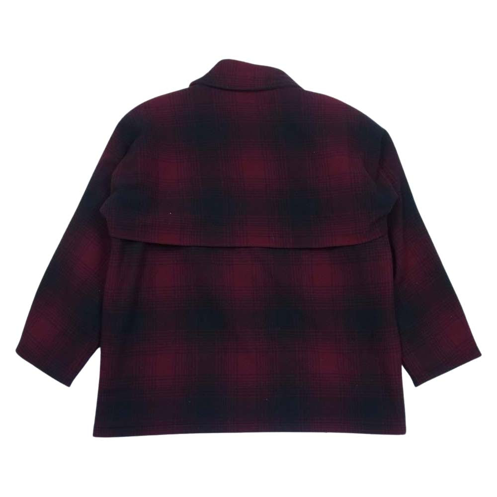 COMOLI コモリ 21AW U03-04007 ナッピングウール チェック マッキノークルーザー ジャケット ブルゾン レッド系 2【中古】