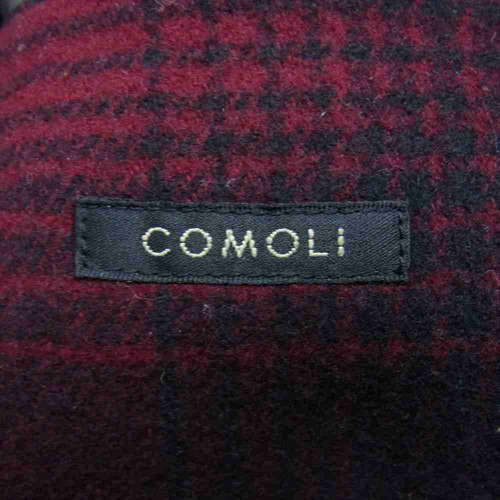 COMOLI コモリ 21AW U03-04007 ナッピングウール チェック マッキノークルーザー ジャケット ブルゾン レッド系 2【中古】