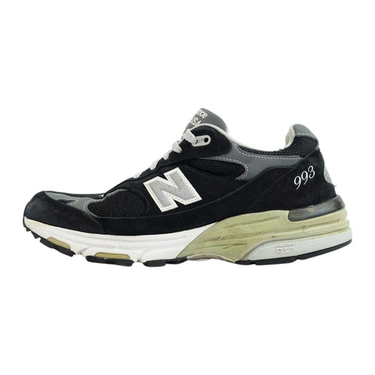 NEW BALANCE ニューバランス MR993BK USA製 スエード ローカット スニーカー  ブラック系 25cm【中古】