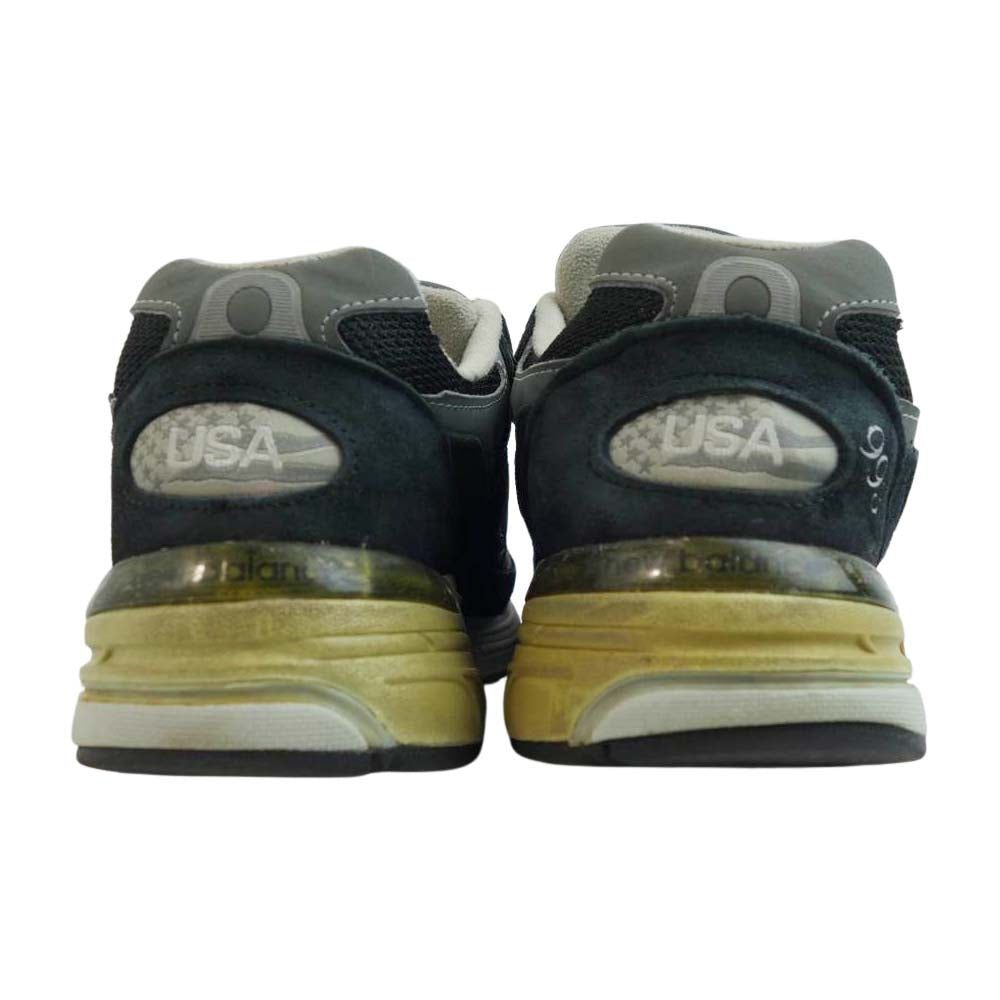 NEW BALANCE ニューバランス MR993BK USA製 スエード ローカット スニーカー  ブラック系 25cm【中古】
