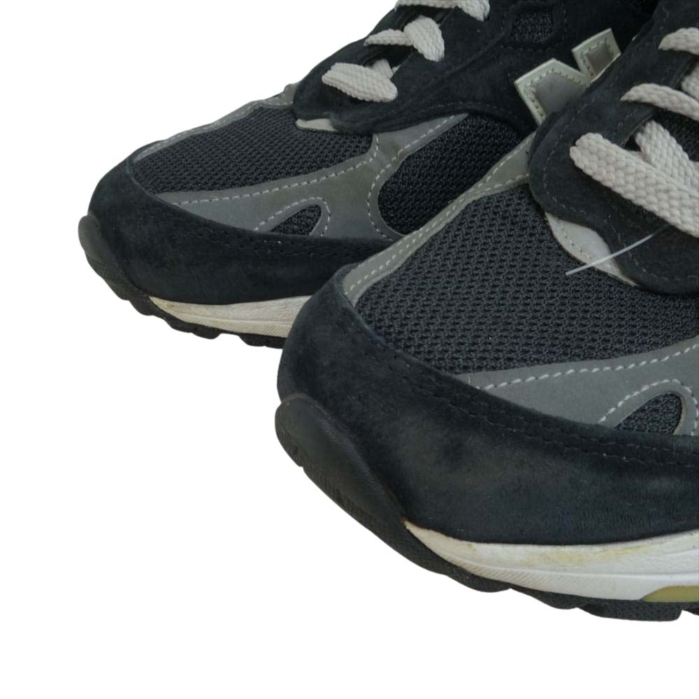 NEW BALANCE ニューバランス MR993BK USA製 スエード ローカット スニーカー  ブラック系 25cm【中古】