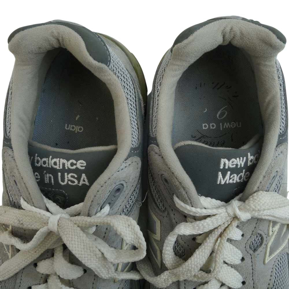 NEW BALANCE ニューバランス MR993GL USA製 スエード ローカット スニーカー  グレー系 25cm【中古】