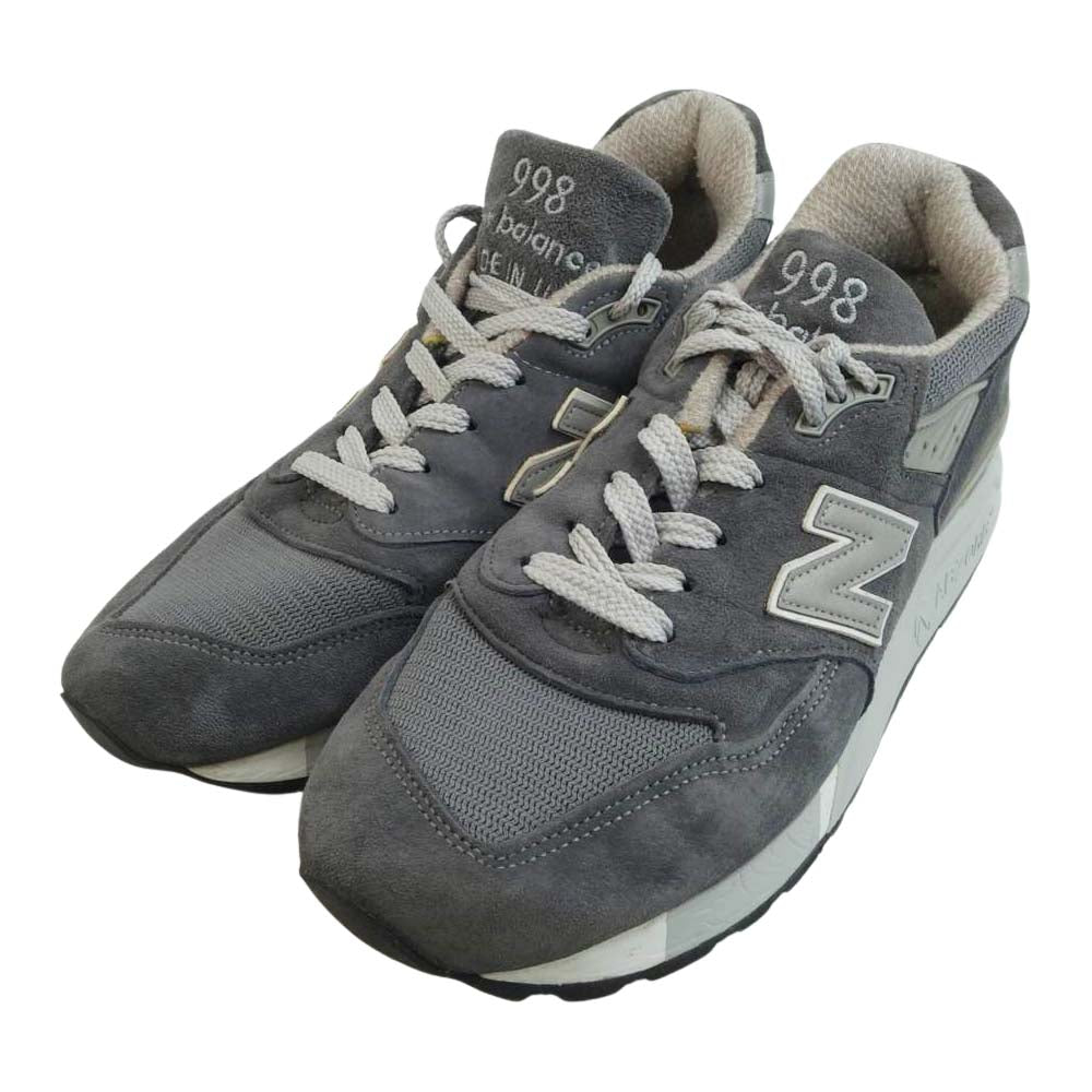 NEW BALANCE ニューバランス M998CH USA製 スエード ローカット スニーカー  グレー系 25cm【中古】