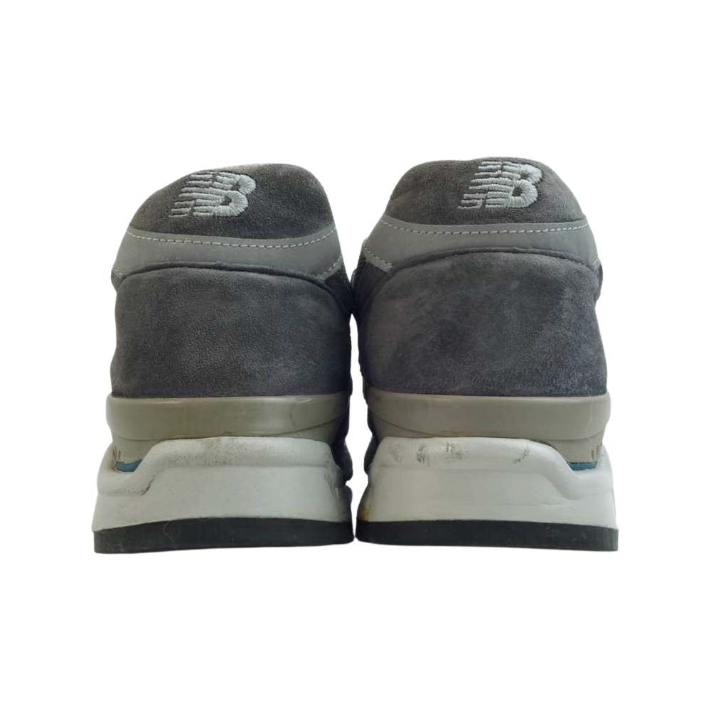 NEW BALANCE ニューバランス M998CH USA製 スエード ローカット スニーカー  グレー系 25cm【中古】