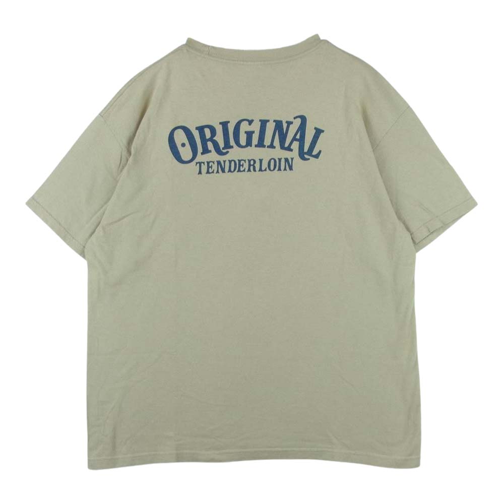 TENDERLOIN テンダーロイン T-TEE ZIG ZAG 半袖 Tシャツ コットン 日本製 ベージュ系 L【中古】