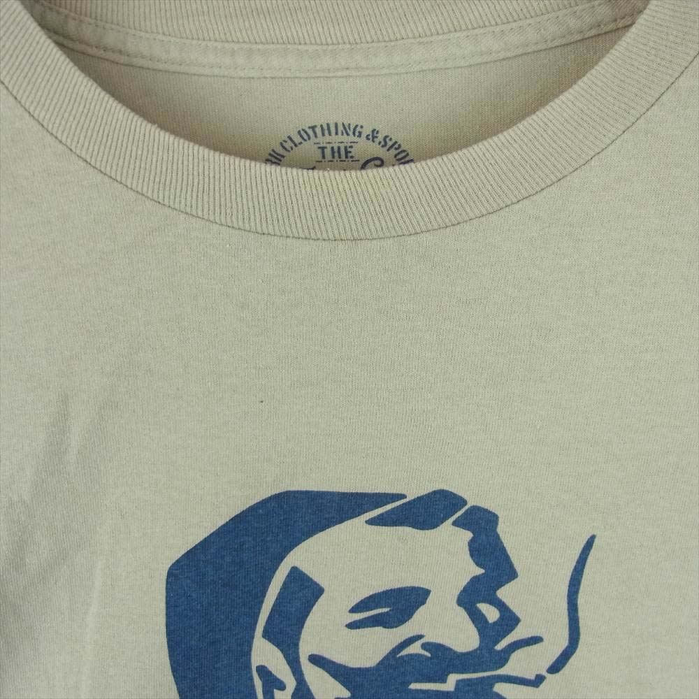 TENDERLOIN テンダーロイン T-TEE ZIG ZAG 半袖 Tシャツ コットン 日本製 ベージュ系 L【中古】