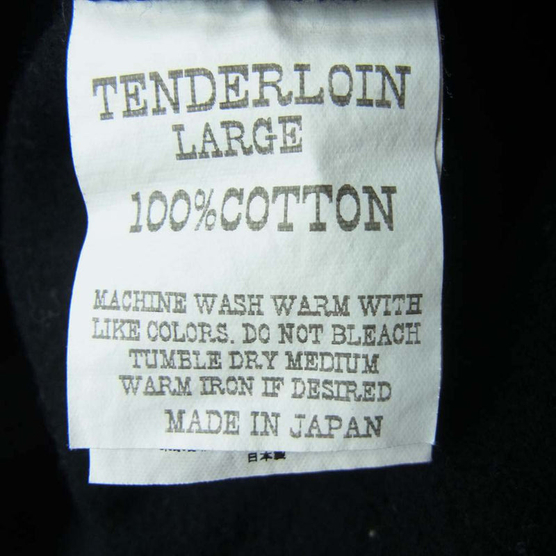 TENDERLOIN テンダーロイン T-ZIP PARKA ジップ パーカー コットン 日本製 ブラック系 L【中古】