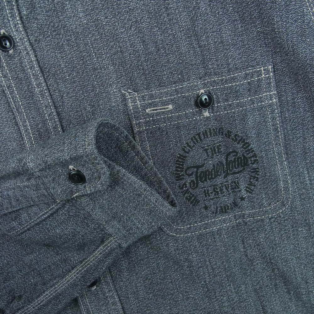 TENDERLOIN テンダーロイン T-SALT'N PEPPER SHT シャンブレー 長袖 シャツ コットン 日本製 グレー系 L【中古】