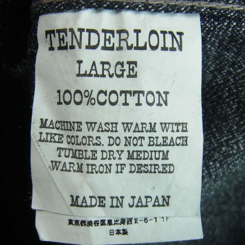 TENDERLOIN テンダーロイン T-SALT'N PEPPER SHT シャンブレー 長袖 シャツ コットン 日本製 グレー系 L【中古】
