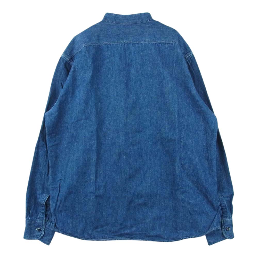 TENDERLOIN テンダーロイン T-DENIM STAND SHT デニム スタンドカラー 長袖 シャツ インディゴブルー系 L【中古】