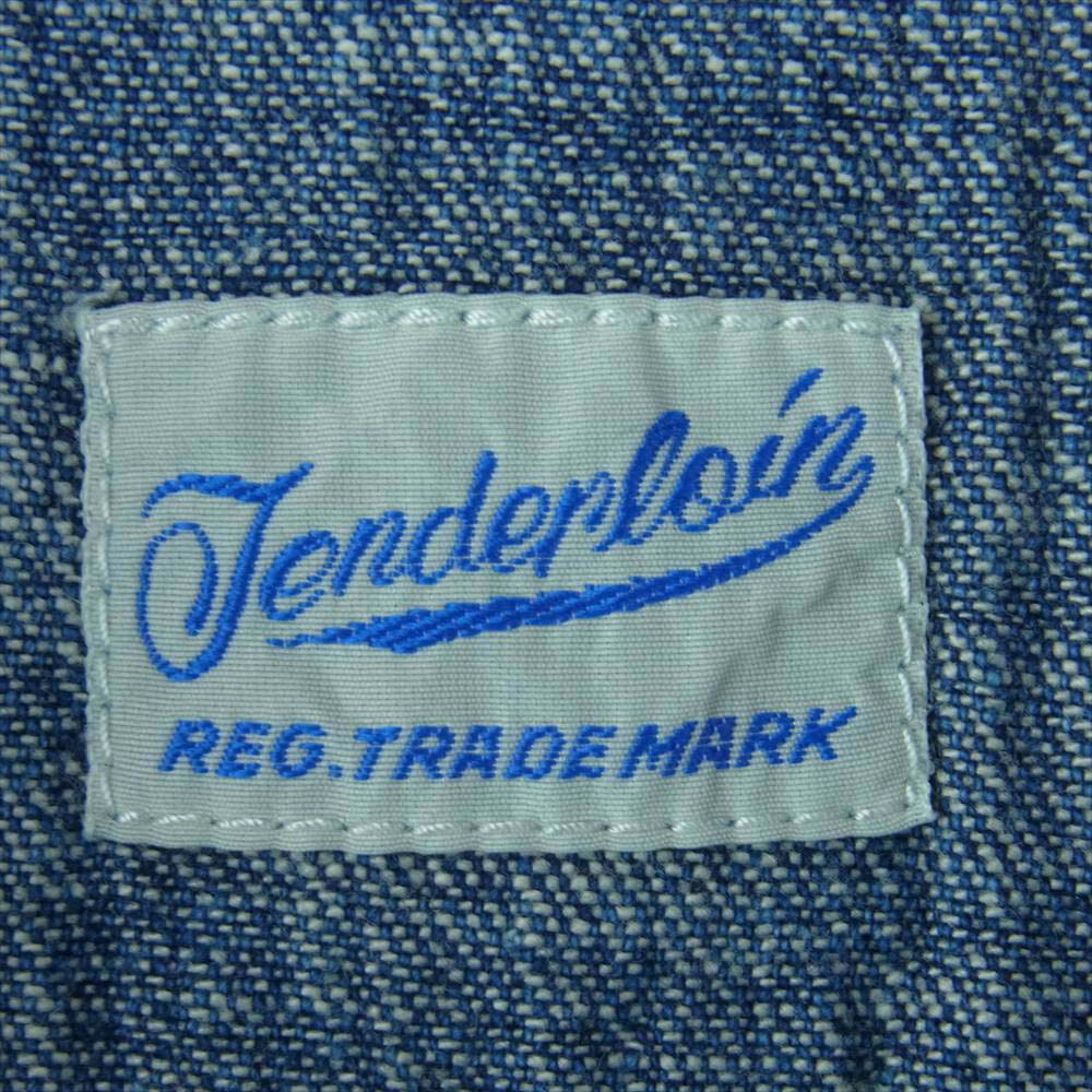 TENDERLOIN テンダーロイン T-DENIM STAND SHT デニム スタンドカラー 長袖 シャツ インディゴブルー系 L【中古】