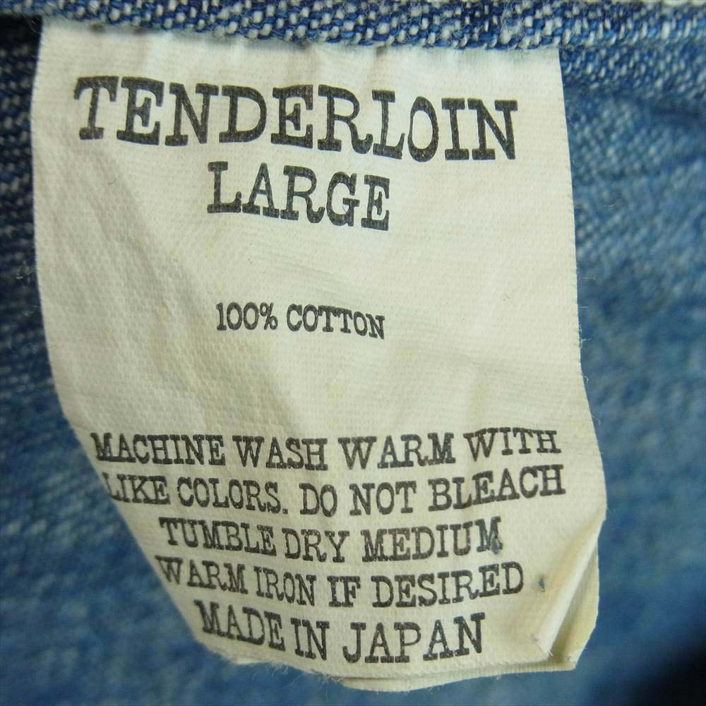 TENDERLOIN テンダーロイン T-DENIM STAND SHT デニム スタンドカラー 長袖 シャツ インディゴブルー系 L【中古】