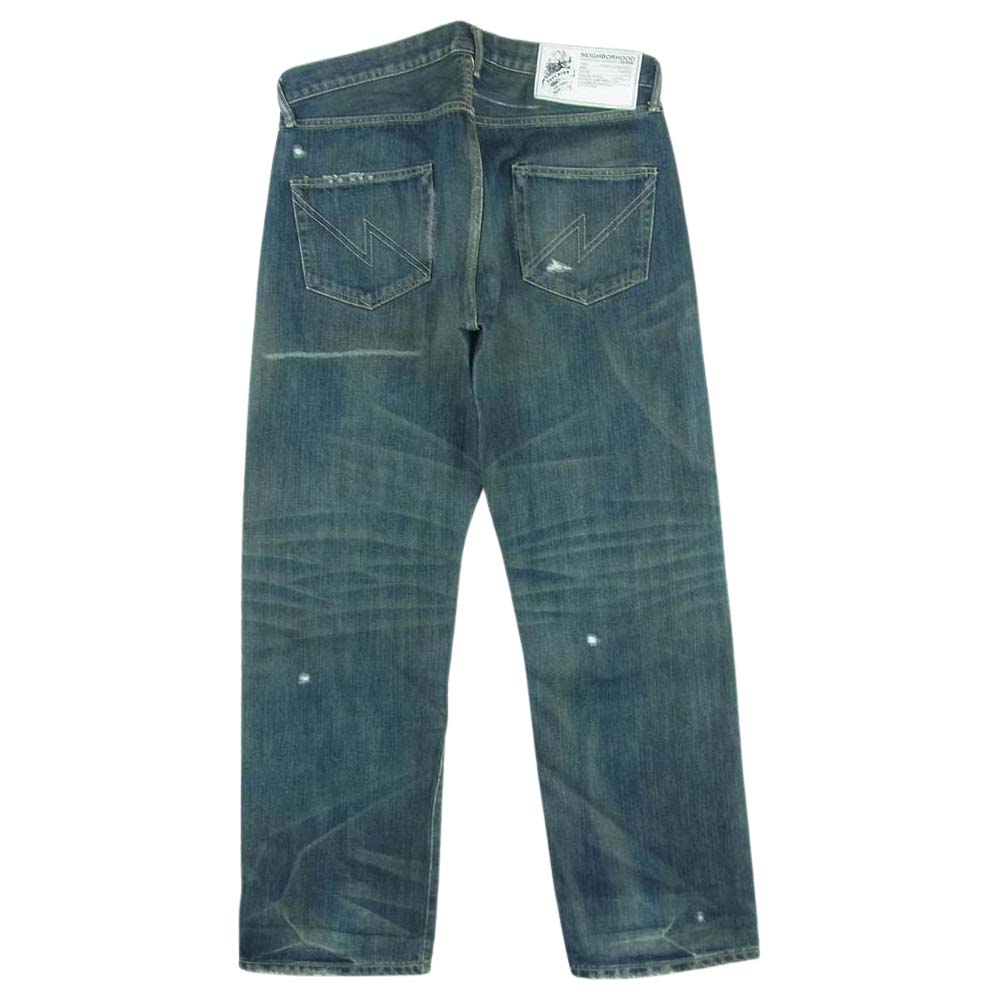 NEIGHBORHOOD ネイバーフッド 11AW 112DCNH-PTM11 BEADED SAVAGE MID ビーズ サベージ デニム パンツ インディゴブルー系 L【中古】