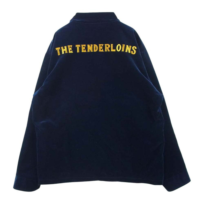 TENDERLOIN テンダーロイン T-SOUVENIR JKT スーベニア ベロア スカジャン ジャケット ネイビー系 L【中古】