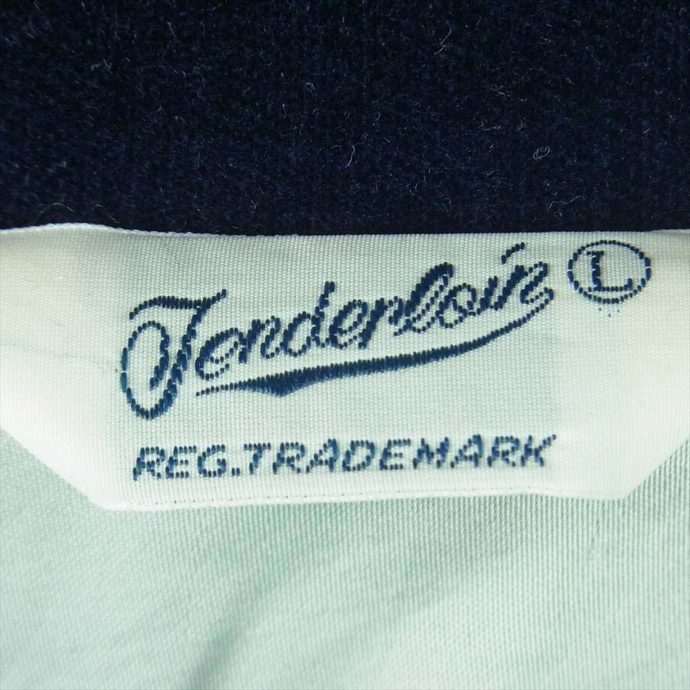 TENDERLOIN テンダーロイン T-SOUVENIR JKT スーベニア ベロア スカジャン ジャケット ネイビー系 L【中古】