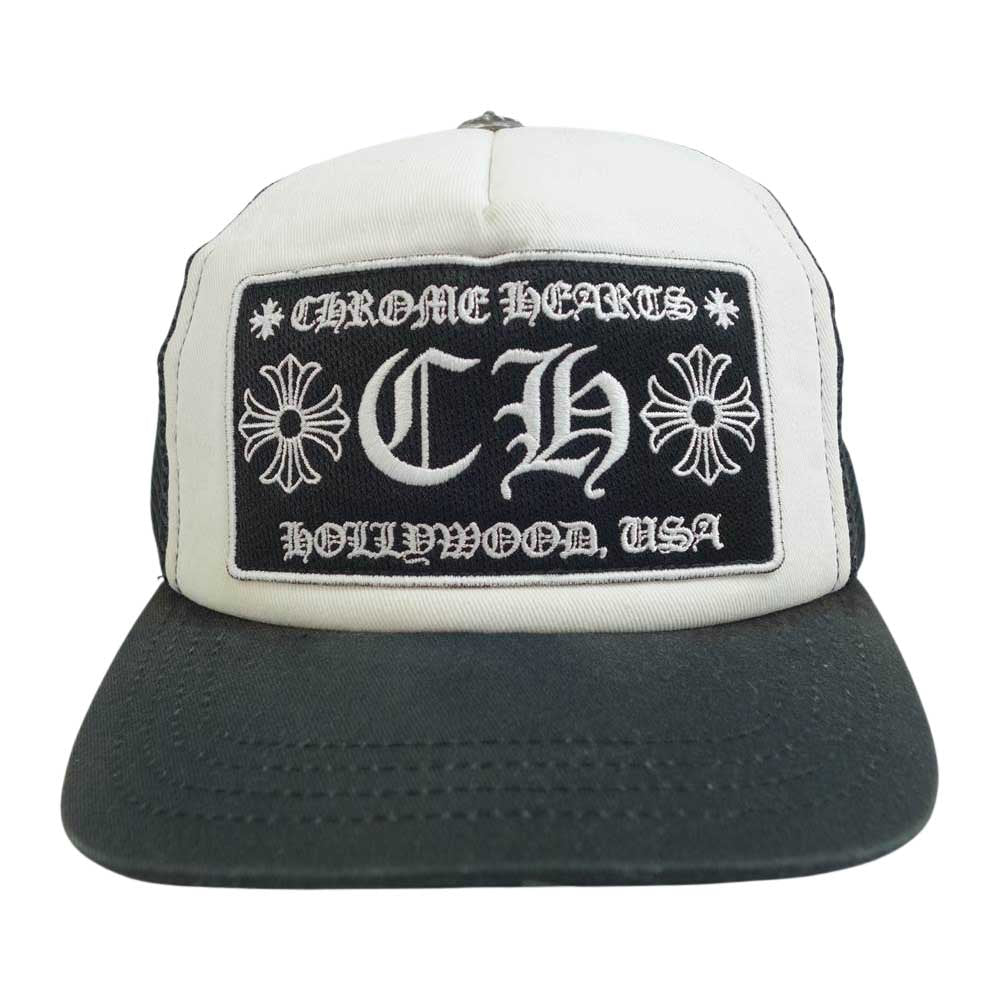 CHROME HEARTS クロムハーツ（原本無） 国内正規品 TRUCKER CAP CH トラッカーキャップ ブラック系 ホワイト系【中古】