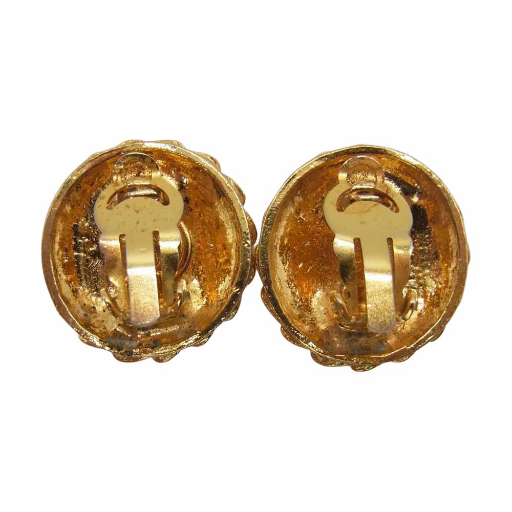 CHANEL シャネル マドモアゼル ラインストーン イヤリング ゴールド系【中古】