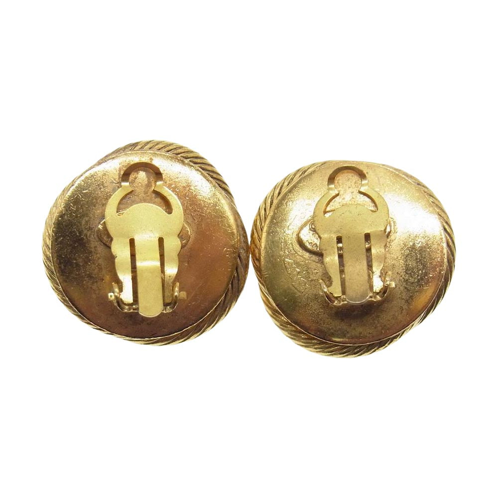 CHANEL シャネル グリーン カラーストーン イヤリング ゴールド系 グリーン系【中古】