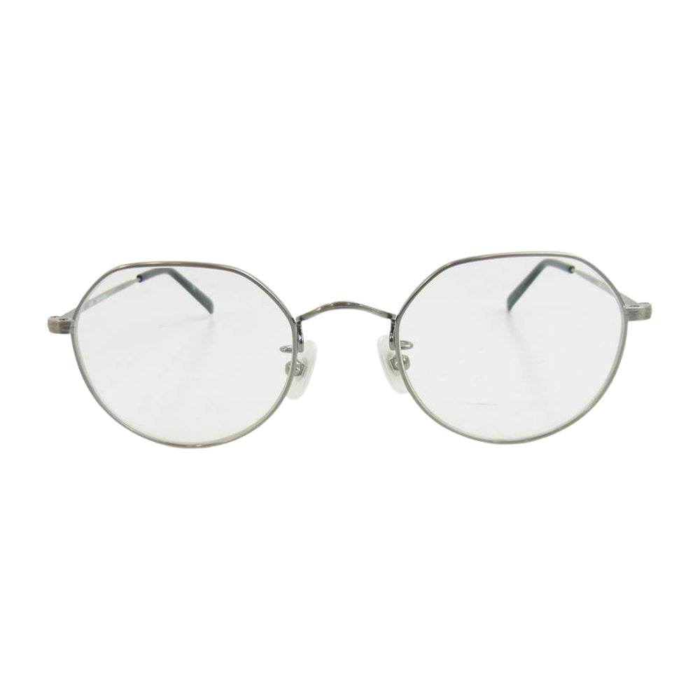 ボストンクラブ HOLLY 度なしレンズ 眼鏡 アイウェア シルバー系【美品】【中古】