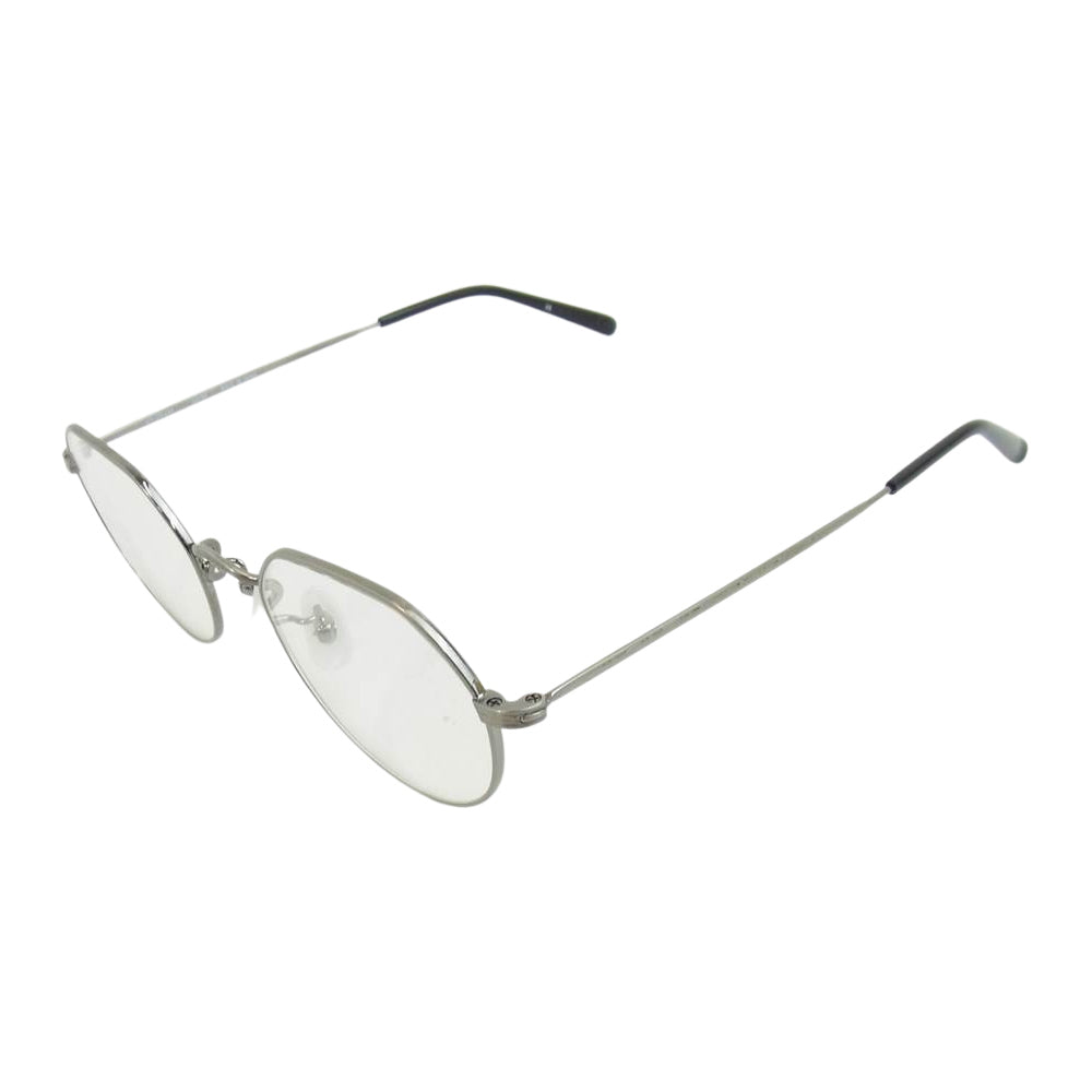 ボストンクラブ HOLLY 度なしレンズ 眼鏡 アイウェア シルバー系【美品】【中古】