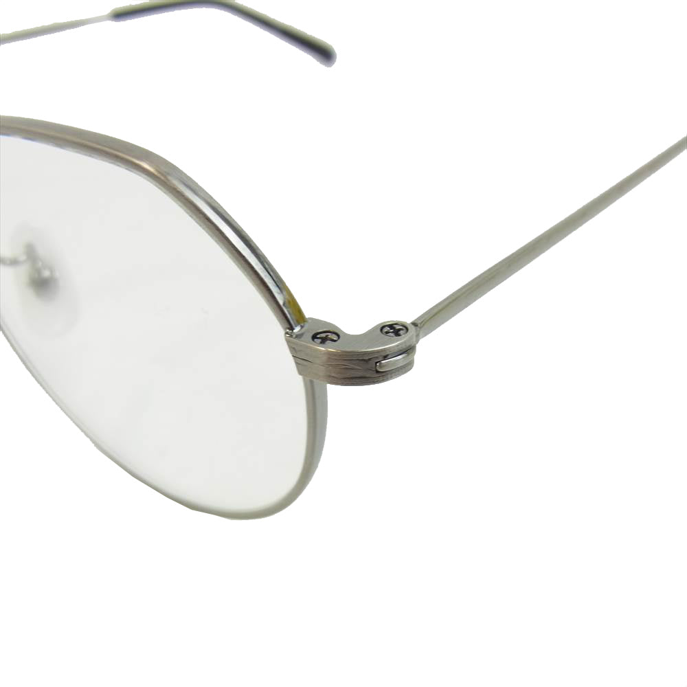 ボストンクラブ HOLLY 度なしレンズ 眼鏡 アイウェア シルバー系【美品】【中古】