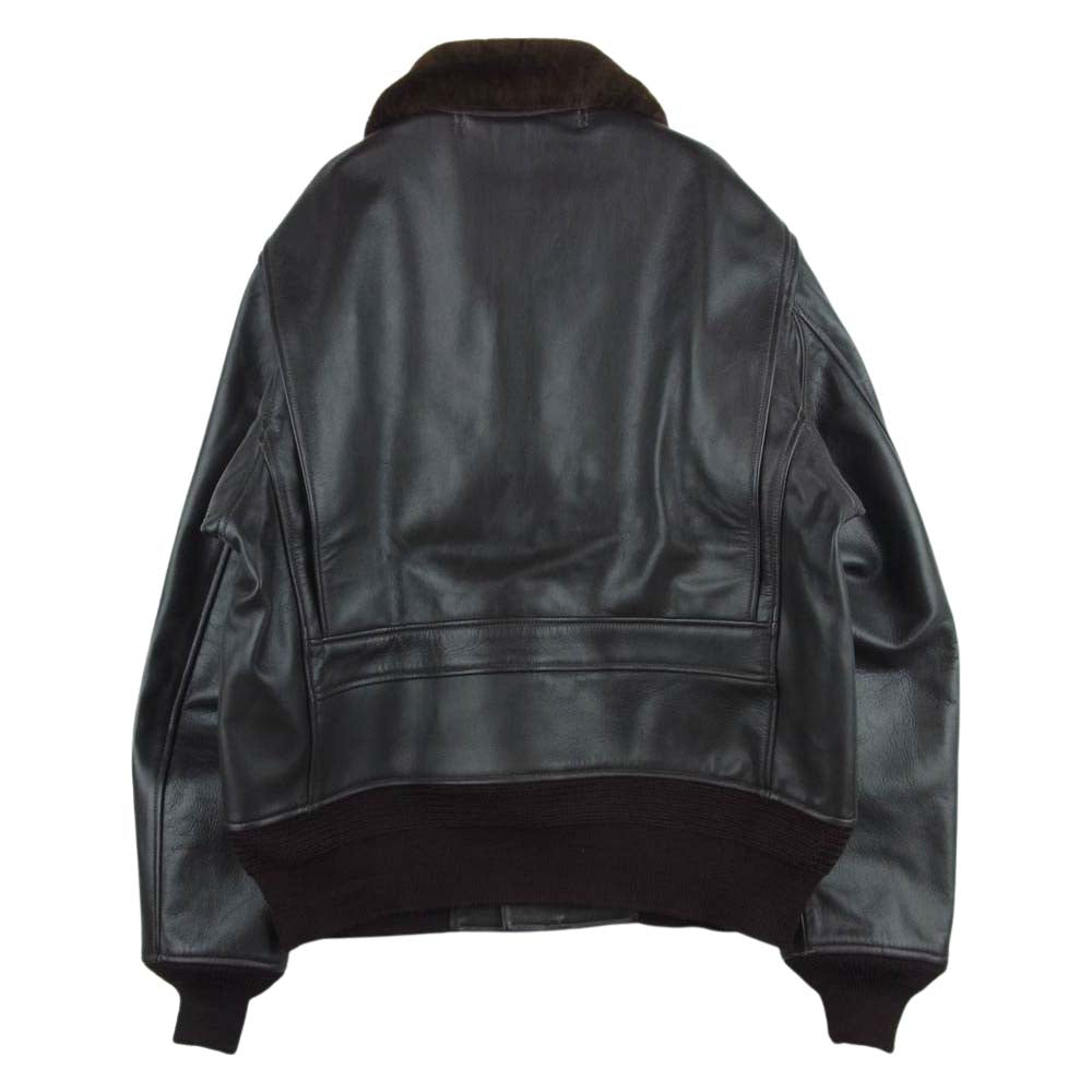 Buzz Rickson's バズリクソンズ BR80145 TYPE Leather Flight Jacket タイプ G-1 レザー フライト ジャケット ダークブラウン系 42【美品】【中古】