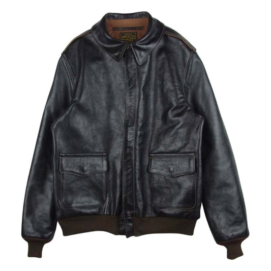 レインボーカントリー RCL-10072 TYPE A-2 Leather Flight Jacket タイプ レザー フライト ジャケット ダークブラウン系 42【美品】【中古】