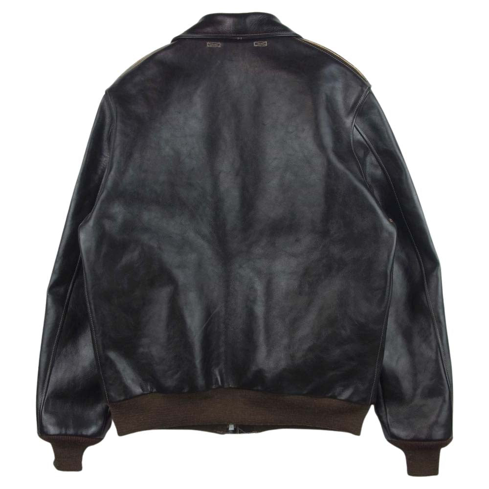 レインボーカントリー RCL-10072 TYPE A-2 Leather Flight Jacket タイプ レザー フライト ジャケット ダークブラウン系 42【美品】【中古】