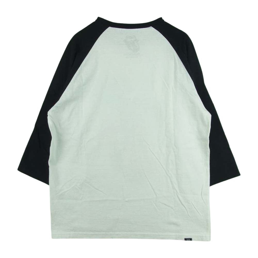HYSTERIC GLAMOUR ヒステリックグラマー 20AW 06203CL03 THEE HYSTERIC XXX Rolling Stone ローリングストーンズ ラグラン カットソー ブラック系 ホワイト系 L【美品】【中古】