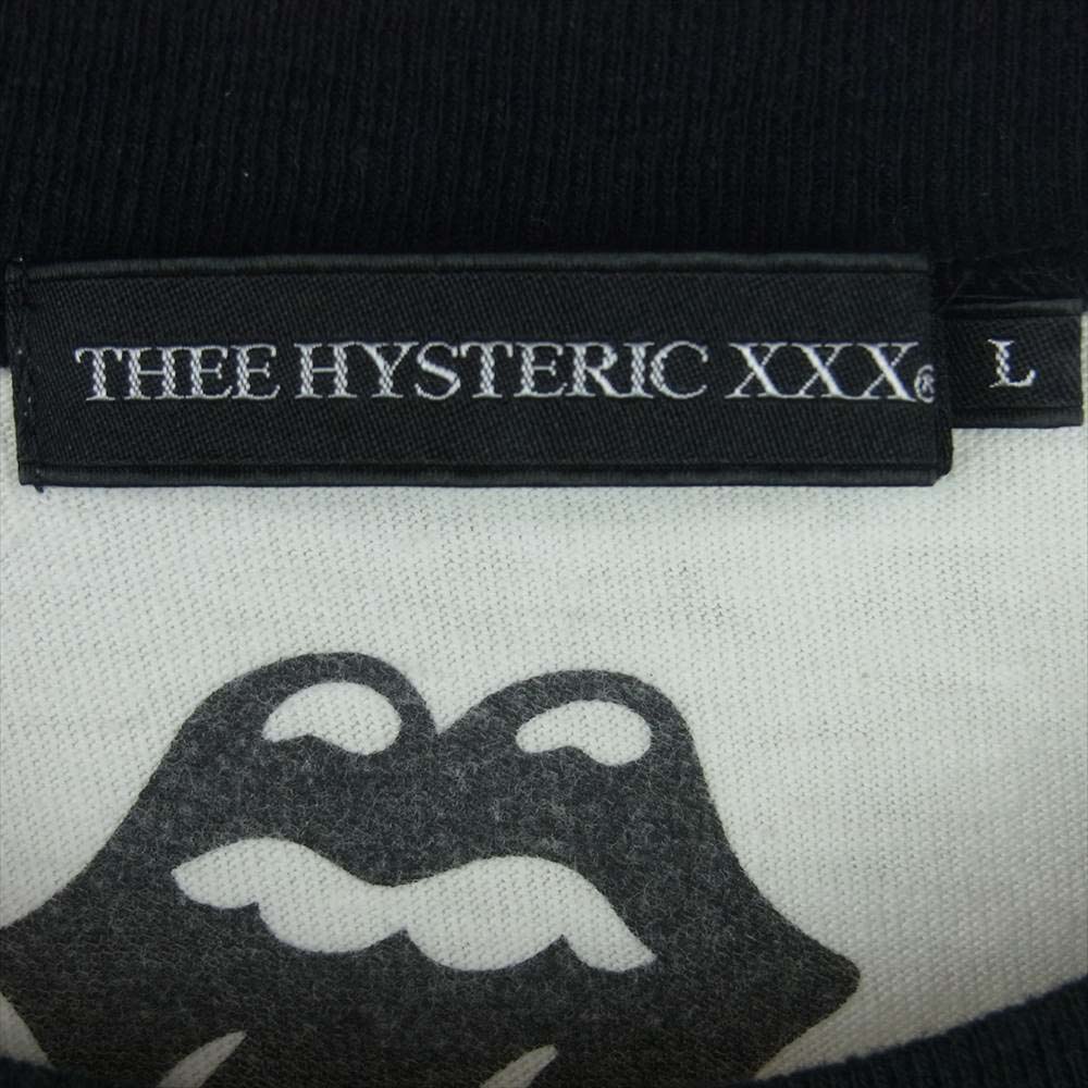 HYSTERIC GLAMOUR ヒステリックグラマー 20AW 06203CL03 THEE HYSTERIC XXX Rolling Stone ローリングストーンズ ラグラン カットソー ブラック系 ホワイト系 L【美品】【中古】