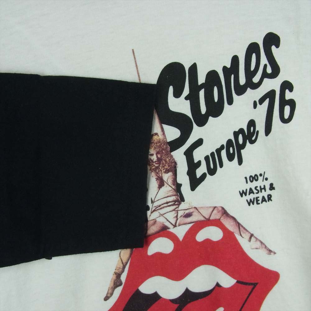 HYSTERIC GLAMOUR ヒステリックグラマー 20AW 06203CL03 THEE HYSTERIC XXX Rolling Stone ローリングストーンズ ラグラン カットソー ブラック系 ホワイト系 L【美品】【中古】