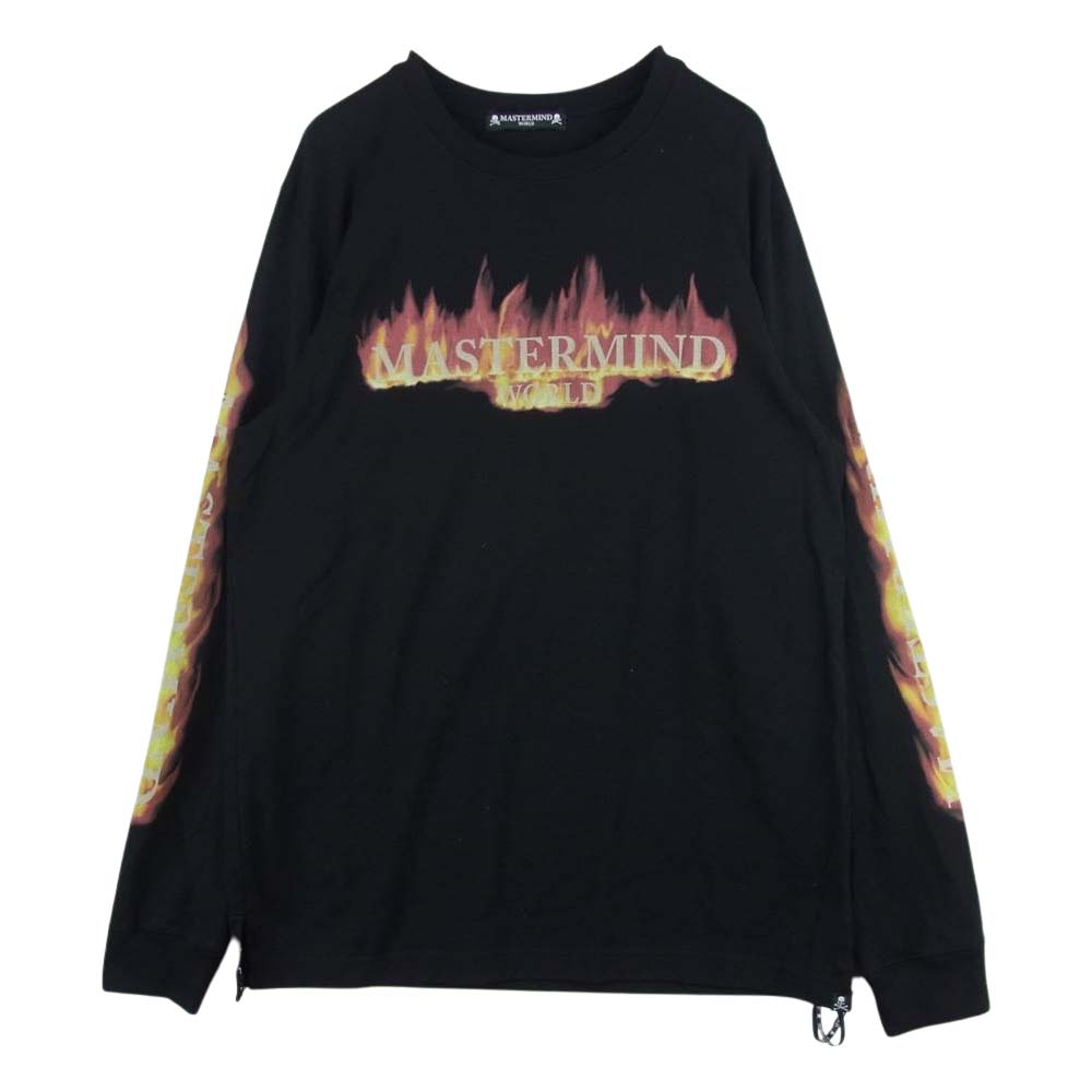 mastermind JAPAN マスターマインドジャパン 21AW MW21S07-TS033-014 FRAME LS TEE フレーム 長袖 Tシャツ ブラック系 M【極上美品】【中古】