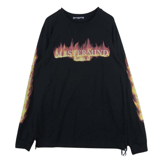 mastermind JAPAN マスターマインドジャパン 21AW MW21S07-TS033-014 FRAME LS TEE フレーム 長袖 Tシャツ ブラック系 M【極上美品】【中古】
