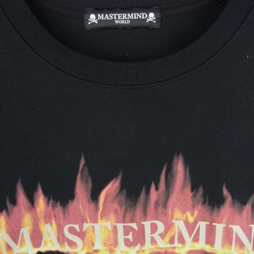 mastermind JAPAN マスターマインドジャパン 21AW MW21S07-TS033-014 FRAME LS TEE フレーム 長袖 Tシャツ ブラック系 M【極上美品】【中古】