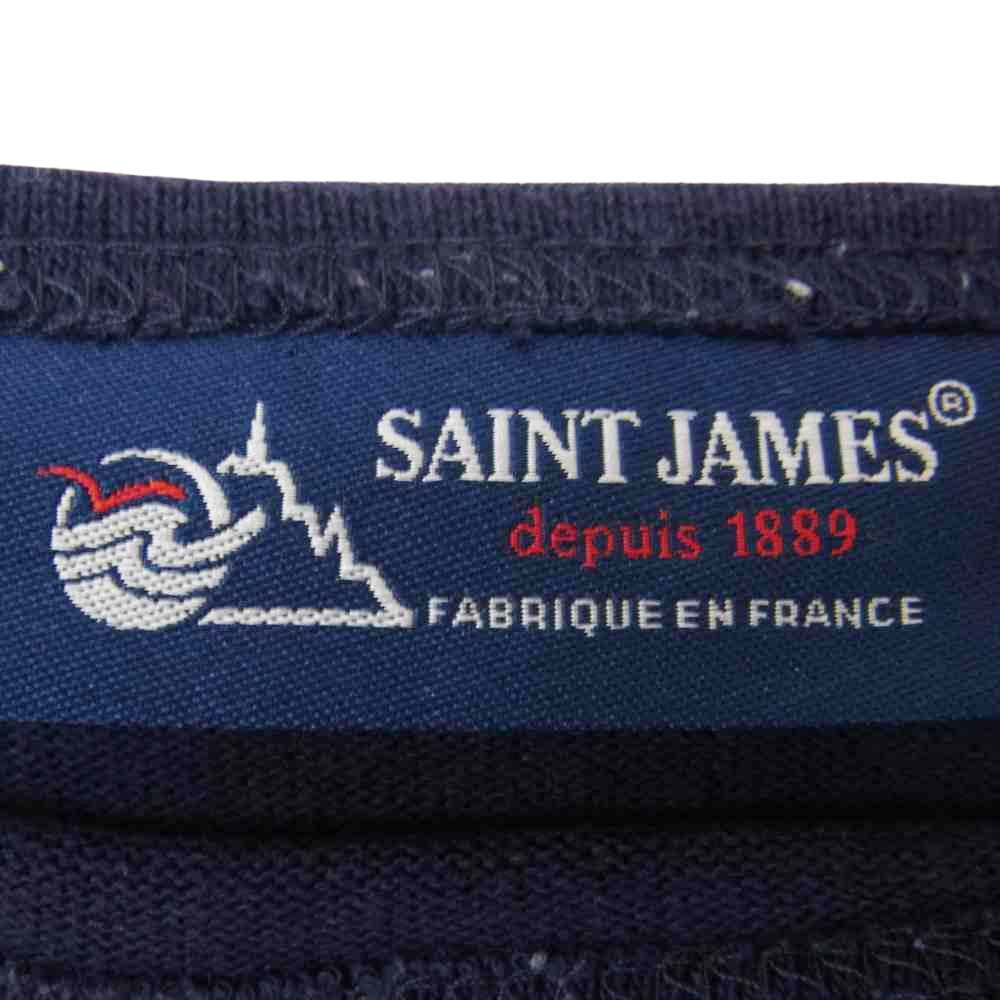 SAINT JAMES セントジェームス ウエッソン バスク シャツ カットソー ネイビー ネイビー系 40【中古】