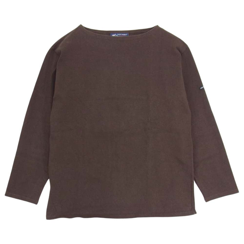 SAINT JAMES セントジェームス ウエッソン バスク シャツ カットソー ブラウン ブラウン系 40【中古】