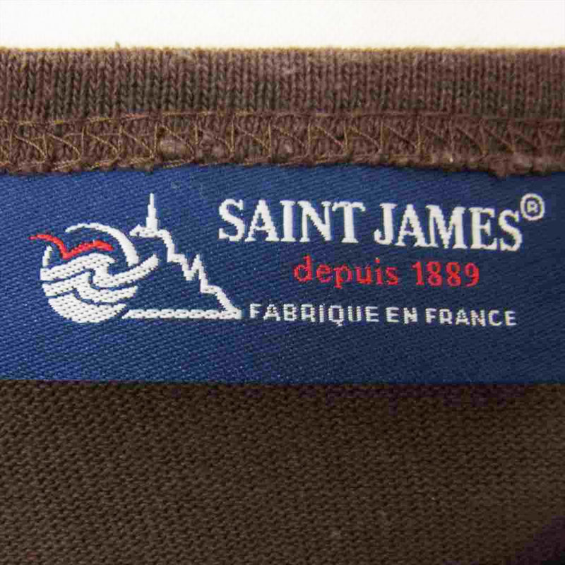 SAINT JAMES セントジェームス ウエッソン バスク シャツ カットソー ブラウン ブラウン系 40【中古】