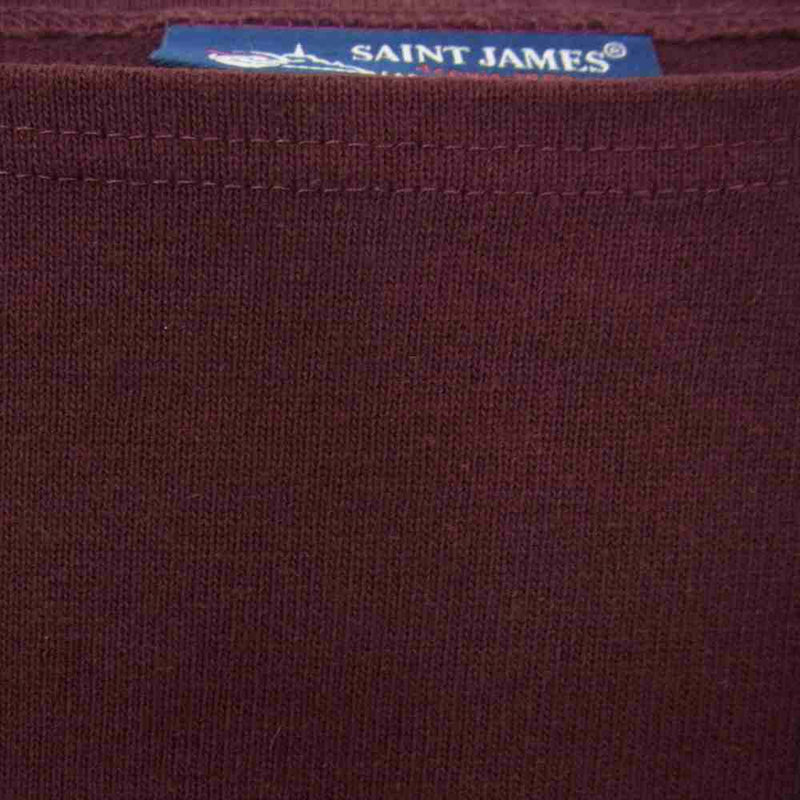 SAINT JAMES セントジェームス ウエッソン バスクシャツ ボートネック カットソー バーガンディ エンジ系 40【中古】