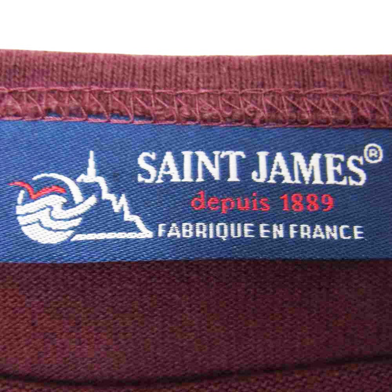 SAINT JAMES セントジェームス ウエッソン バスクシャツ ボートネック カットソー バーガンディ エンジ系 40【中古】