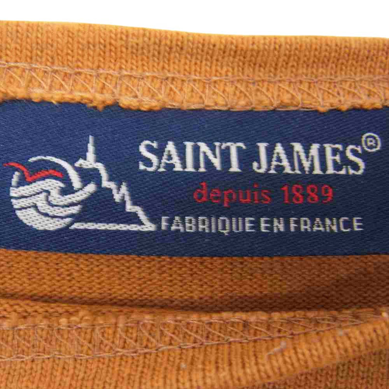 SAINT JAMES セントジェームス ウエッソン バスクシャツ ボートネック カットソー 黄土色 ブラウン系 40【中古】