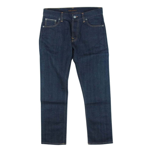 Nudie Jeans ヌーディージーンズ ストレート ボタンフライ デニム パンツ インディゴブルー系 W30 L30【美品】【中古】