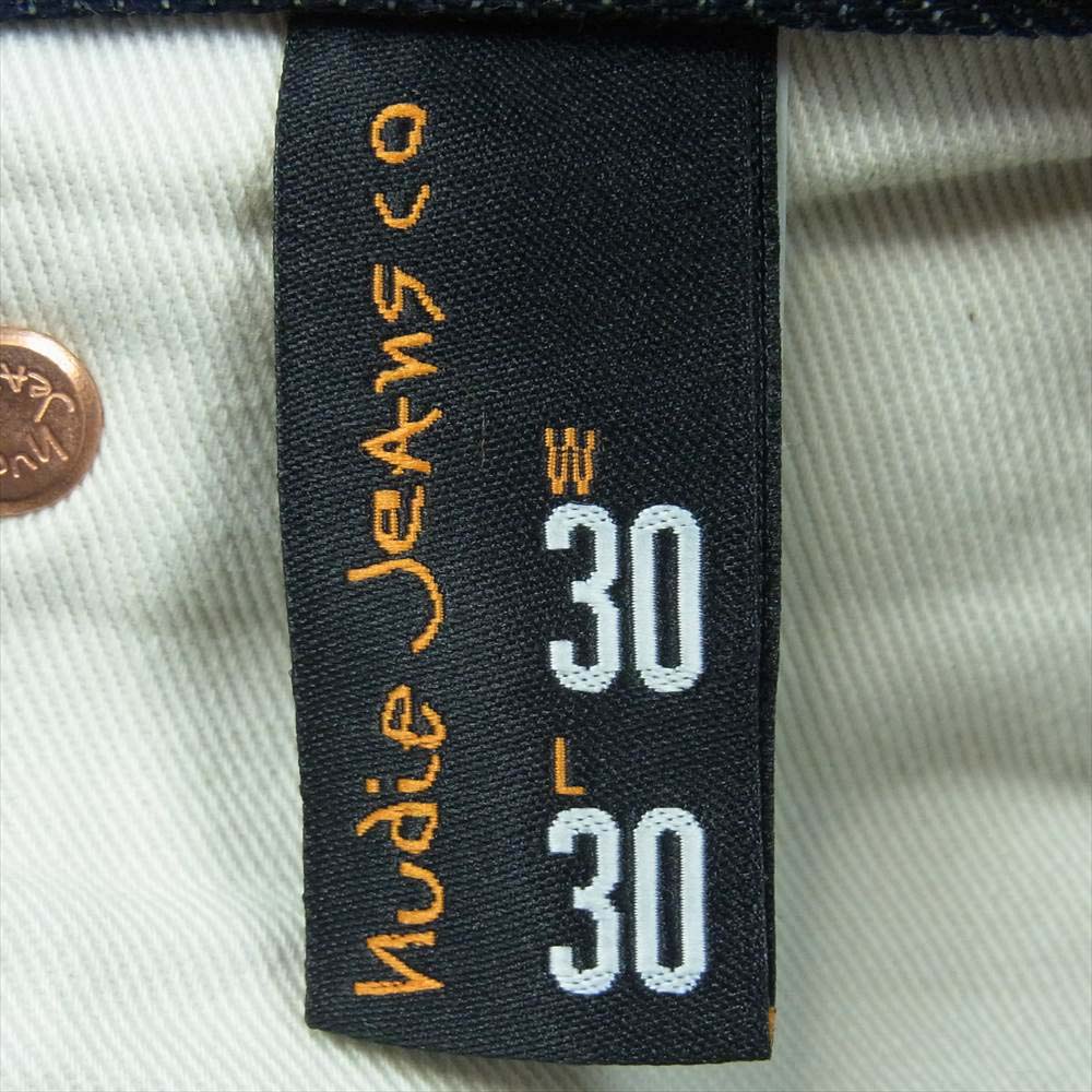 Nudie Jeans ヌーディージーンズ ストレート ボタンフライ デニム パンツ インディゴブルー系 W30 L30【美品】【中古】