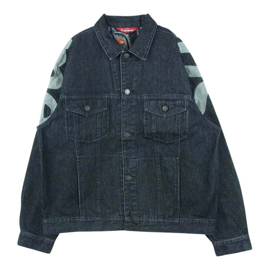 Supreme シュプリーム 22SS Inset Logo Denim Trucker Jacket インセント ロゴ デニム トラッカー ジャケット グレー系 L【新古品】【未使用】【中古】