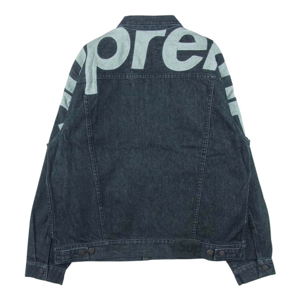 Supreme シュプリーム 22SS Inset Logo Denim Trucker Jacket インセント ロゴ デニム トラッカー ジャケット グレー系 L【新古品】【未使用】【中古】
